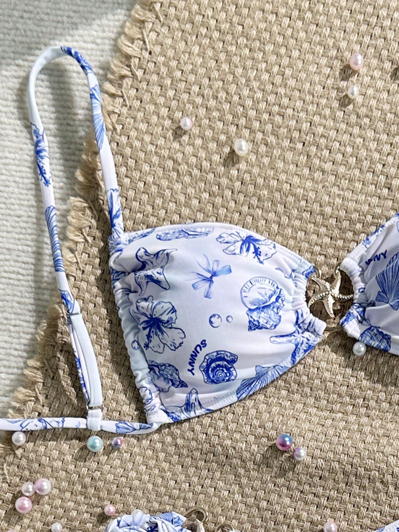 Decor Ocean Print Side-Tie Bikini Set