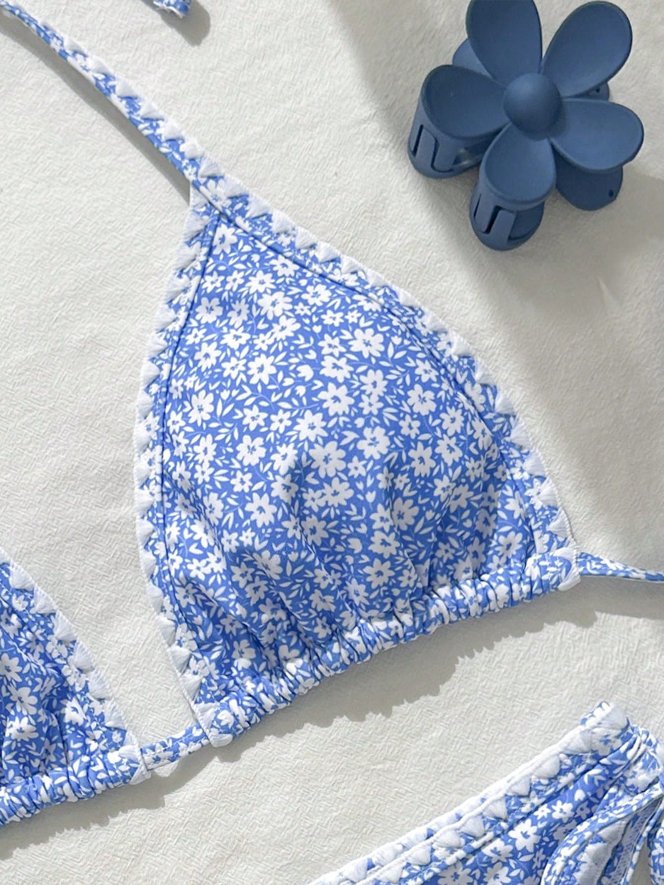 Tropical Blue Ditsy Floral 2-Piece Bikini Set