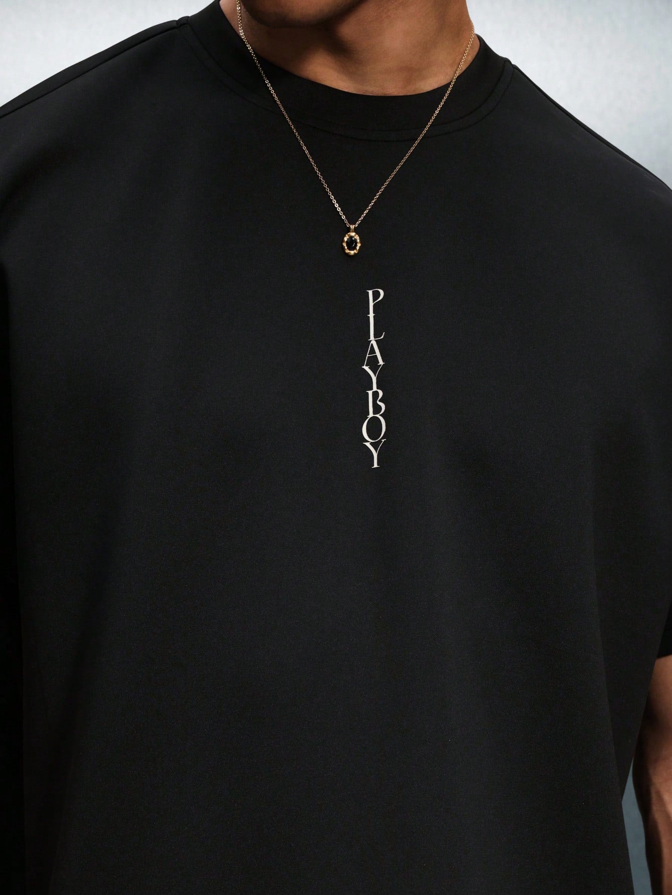 Men's Oversized Bunny Graphic T-Shirt