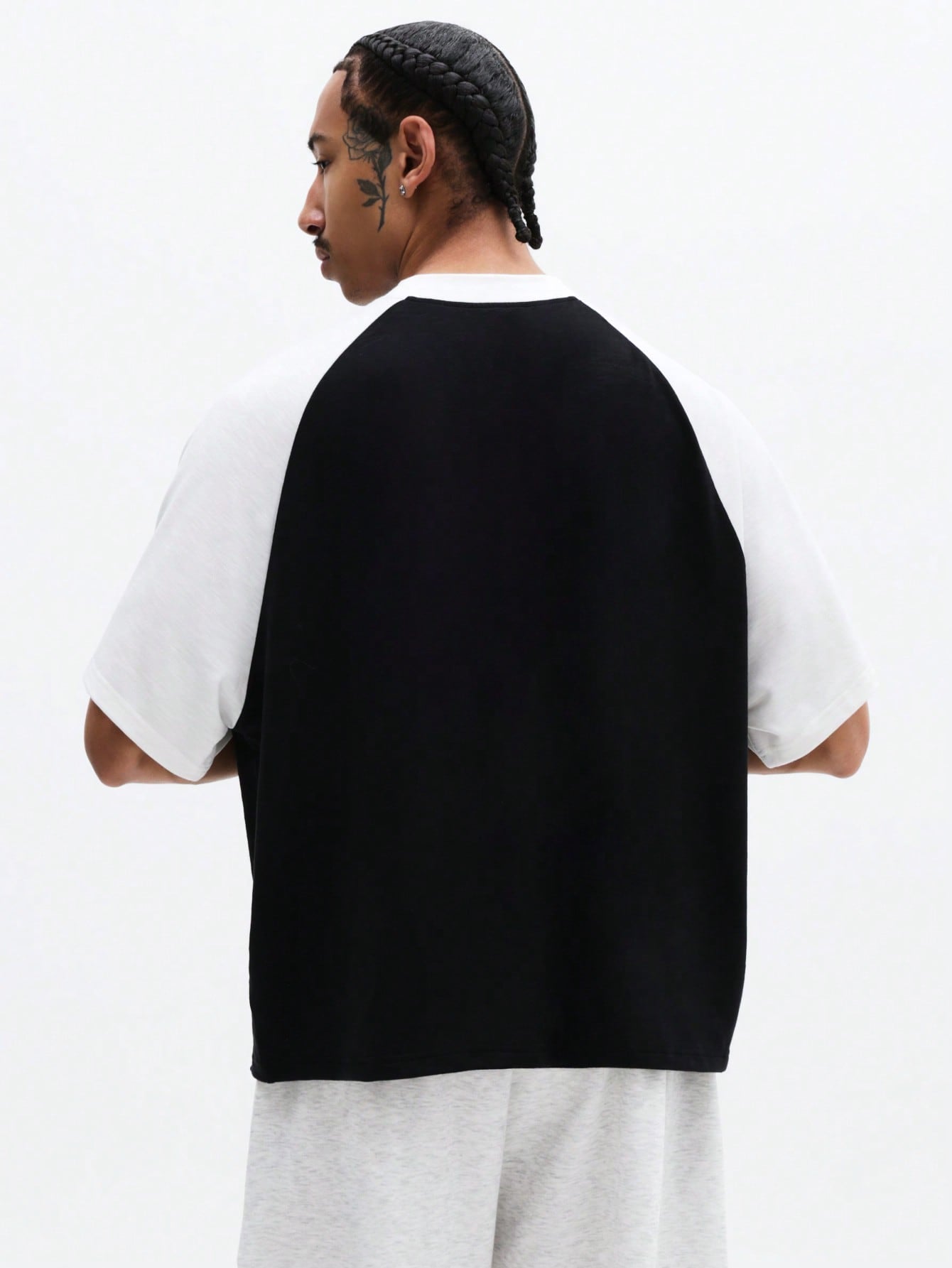 Essential Raglan Crew Neck Color Block Tee