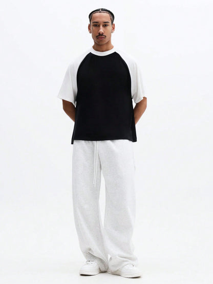Essential Raglan Crew Neck Color Block Tee