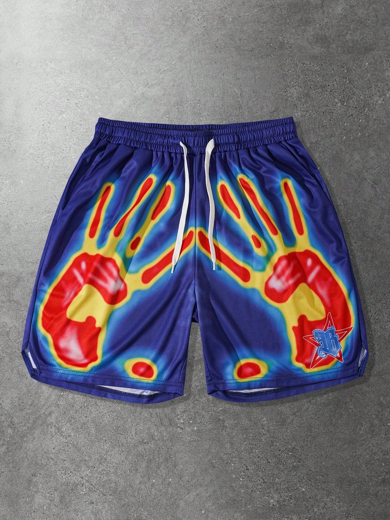 Men's Heat Map Print Mesh Summer Shorts
