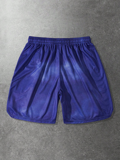 Men's Heat Map Print Mesh Summer Shorts