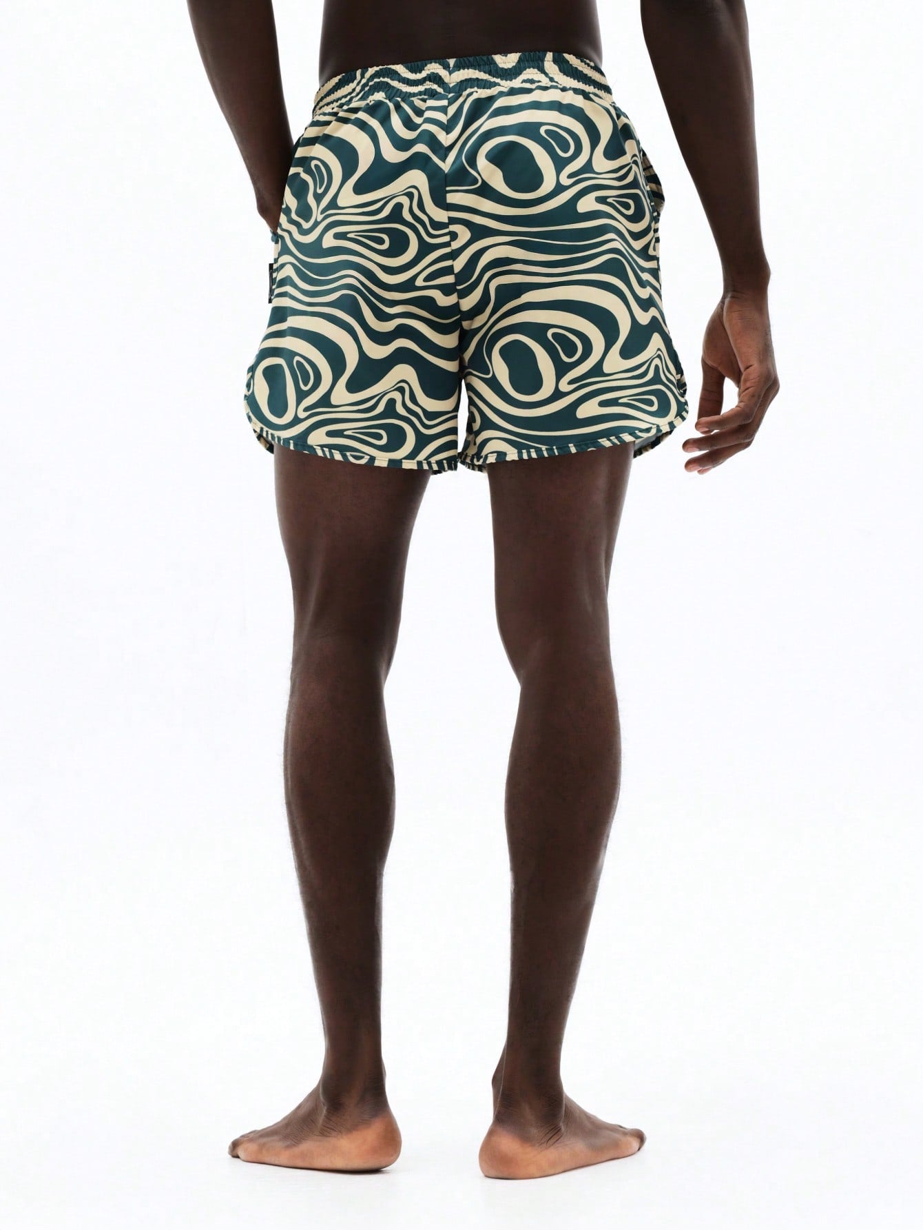 Men's Abstract Swirl Pattern Beach Board Shorts