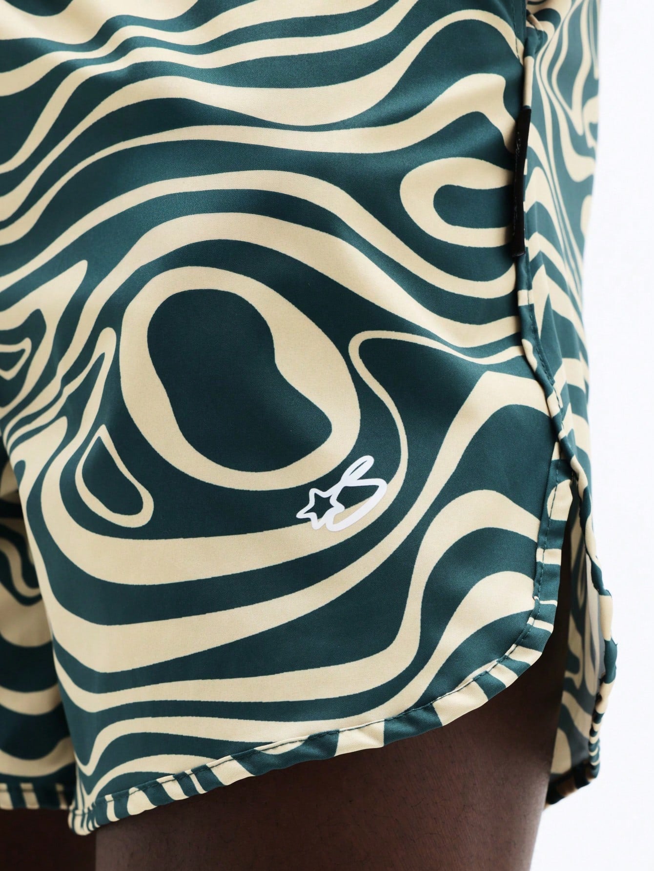 Men's Abstract Swirl Pattern Beach Board Shorts