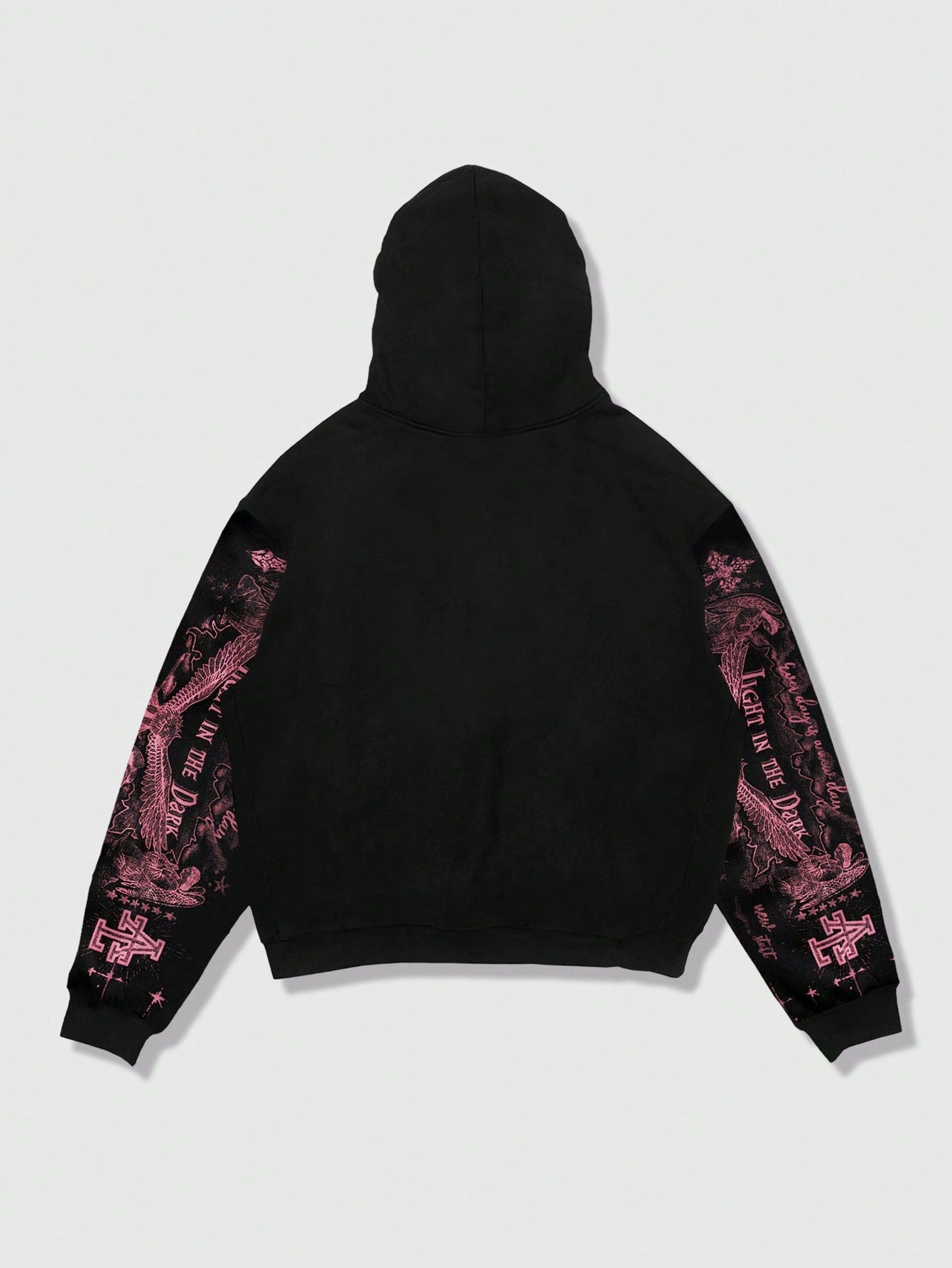 Men's Angel Graphic Zip-Up Fleece Y2K Hoodie