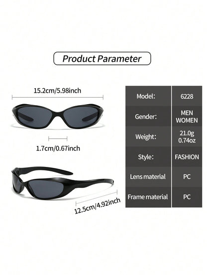 Piece Futuristic Y2K Unisex Cycling Sports Glasses