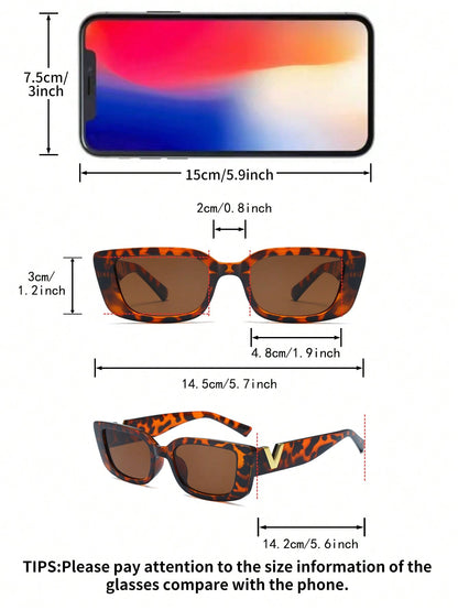Leopard Print Square Full Frame Retro Street Fashion