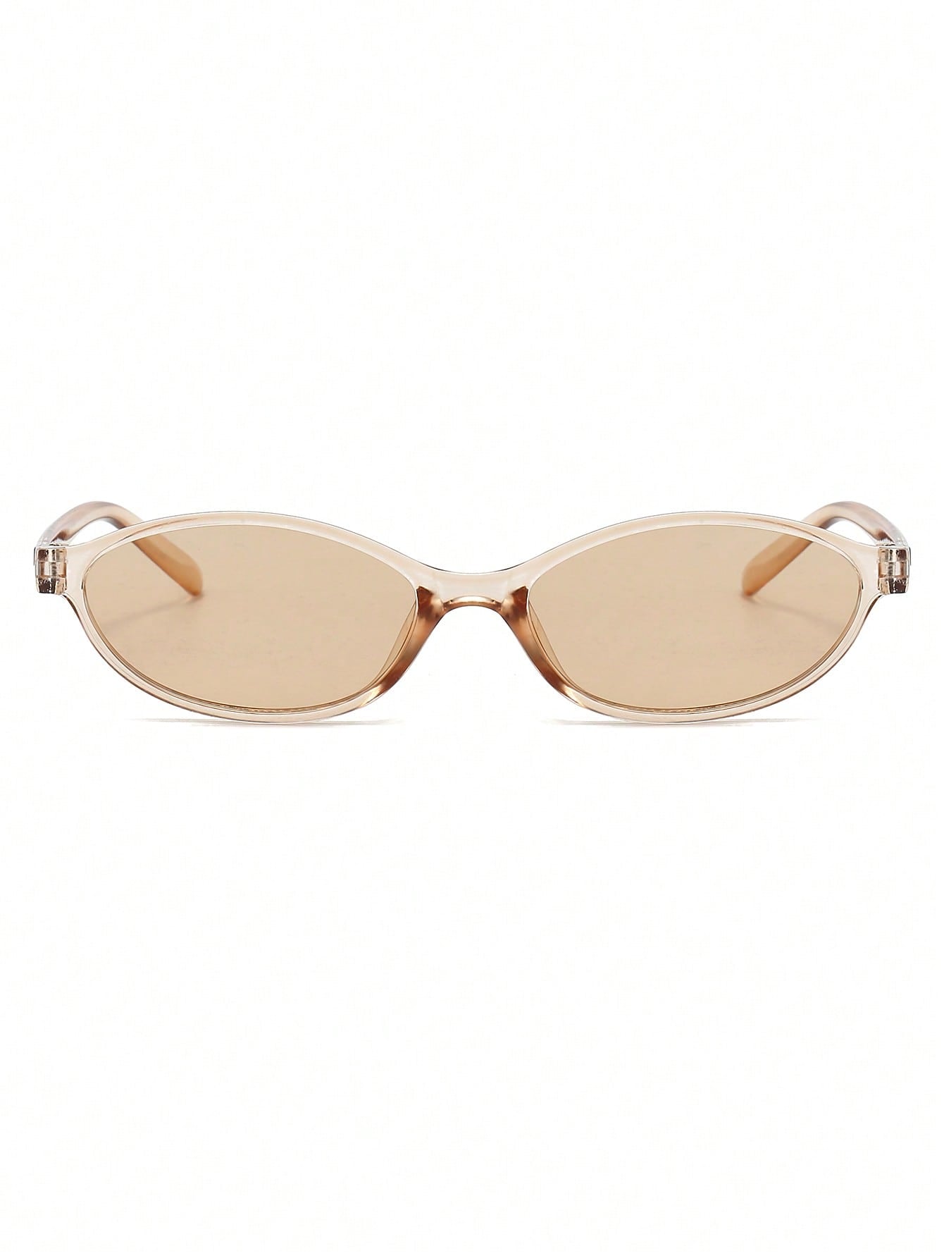 Vintage Champagne Oval Small Frame Fashion Glasses