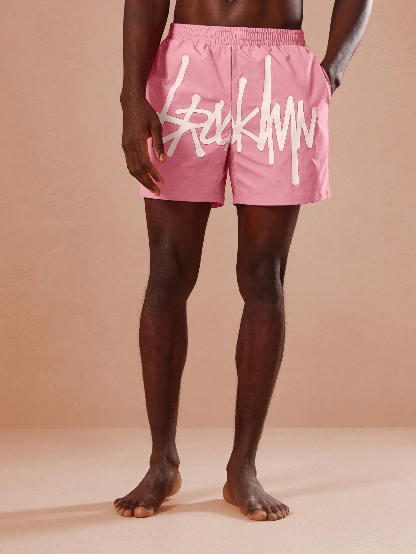 Loose Fit Graphic Print Beach Boardshorts