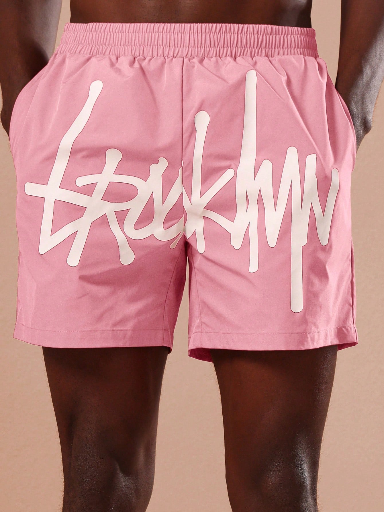 Loose Fit Graphic Print Beach Boardshorts