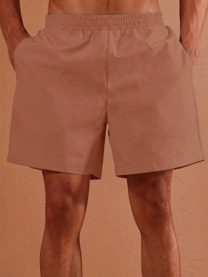 Men's Regular Fit Pull-On Drawstring Swim Shorts