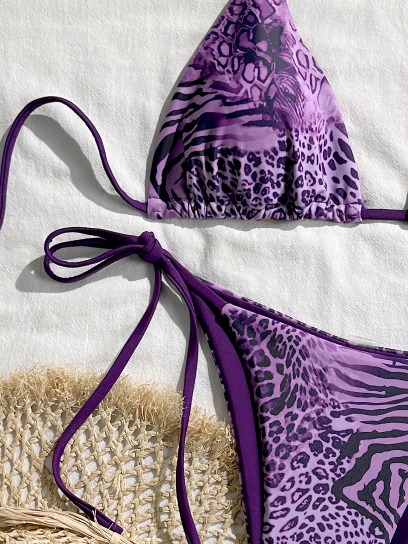 Vintage Leopard Print Sexy 2-Piece Bikini Swimsuit