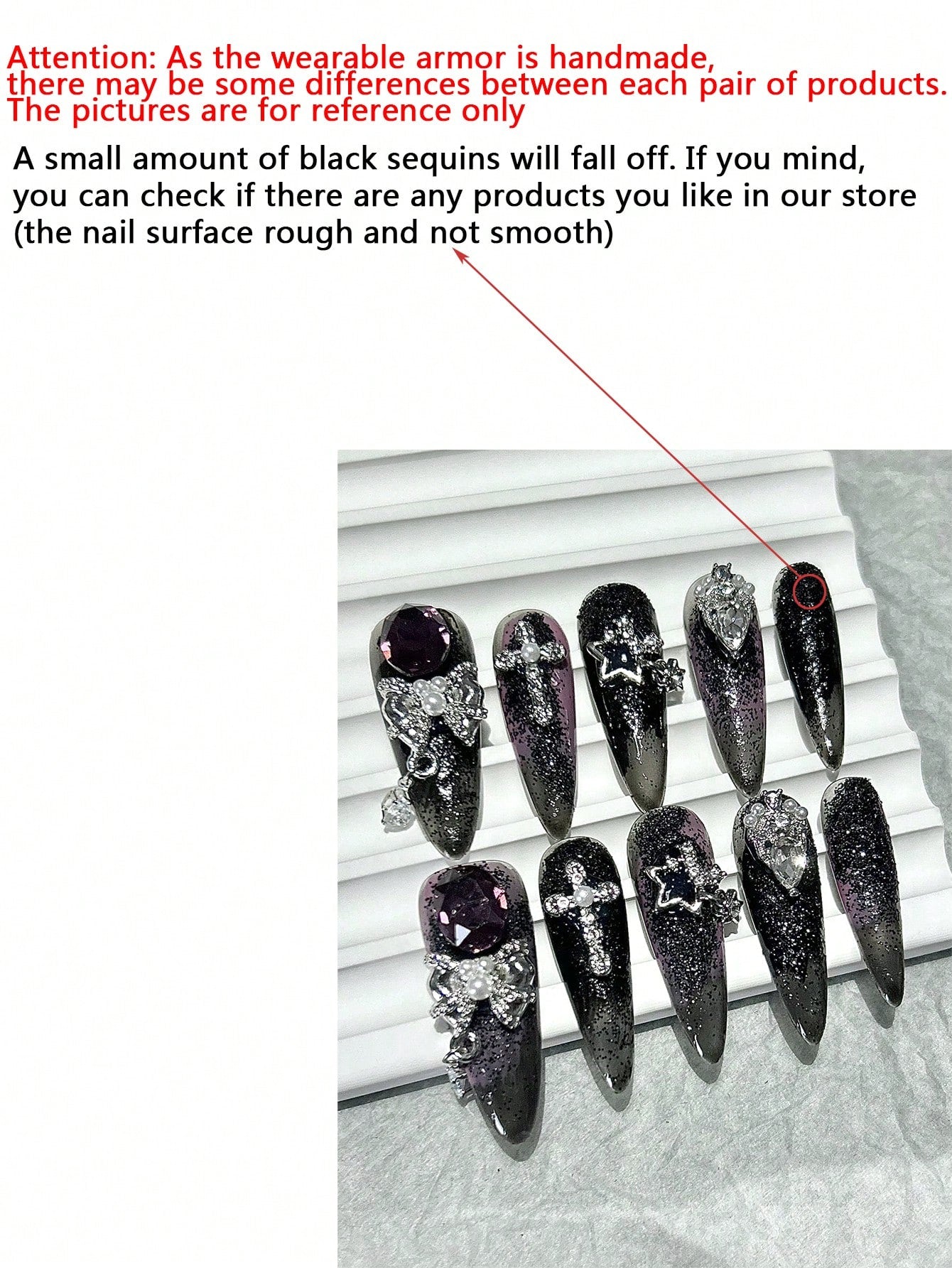 Luxury Y2K Purple Butterfly Rhinestone Press-On Nails