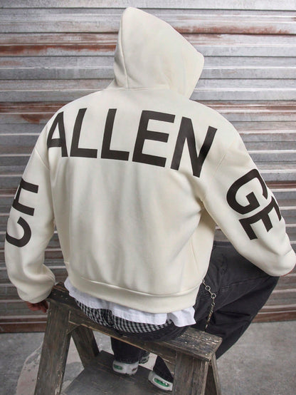Men's Vintage Distressed Camo Hip Hop Sweatshirt