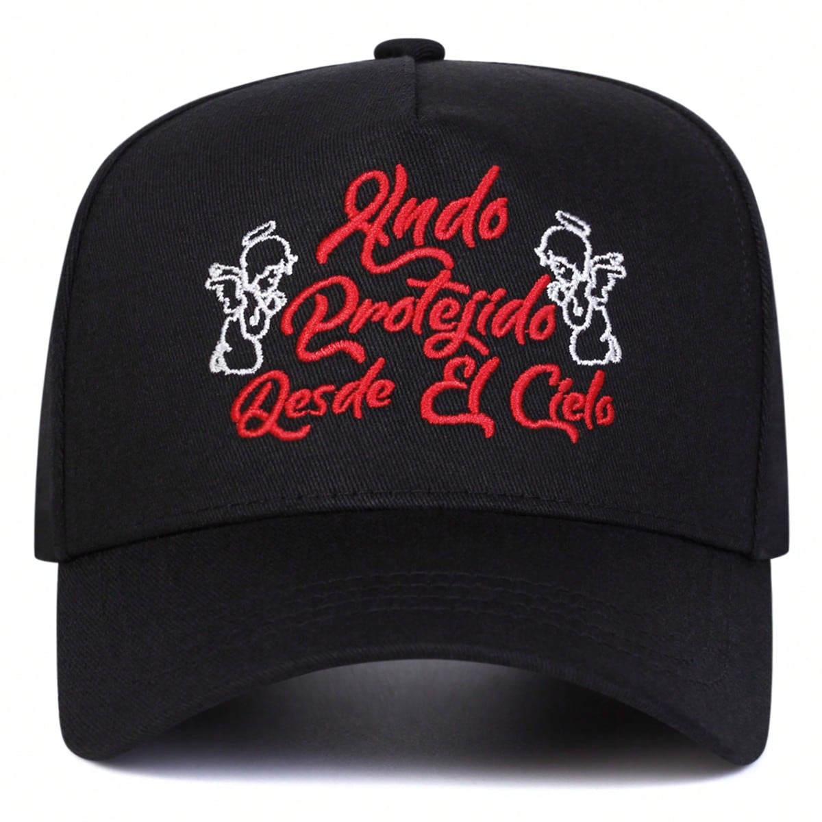 Protejido Angel Embroidered Five-Panel Trucker Hat