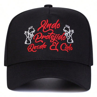 Protejido Angel Embroidered Five-Panel Trucker Hat