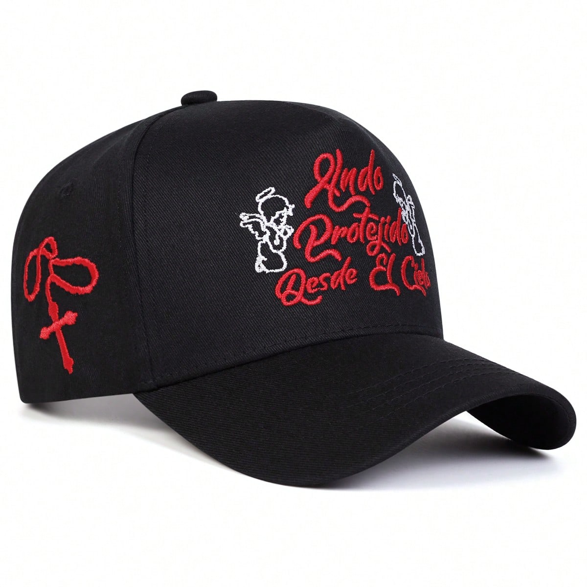 Protejido Angel Embroidered Five-Panel Trucker Hat