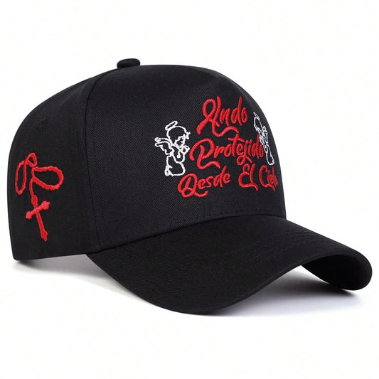 Protejido Angel Embroidered Five-Panel Trucker Hat