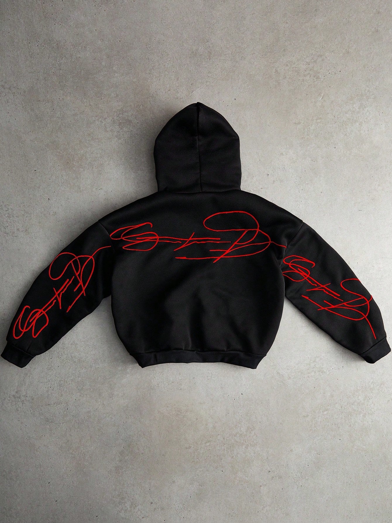 Men's Y2K Graphic Embroidered Zip Hoodie