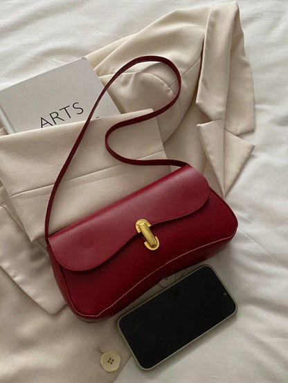 Retro Colorblock Leopard Print Elegant Underarm Bag