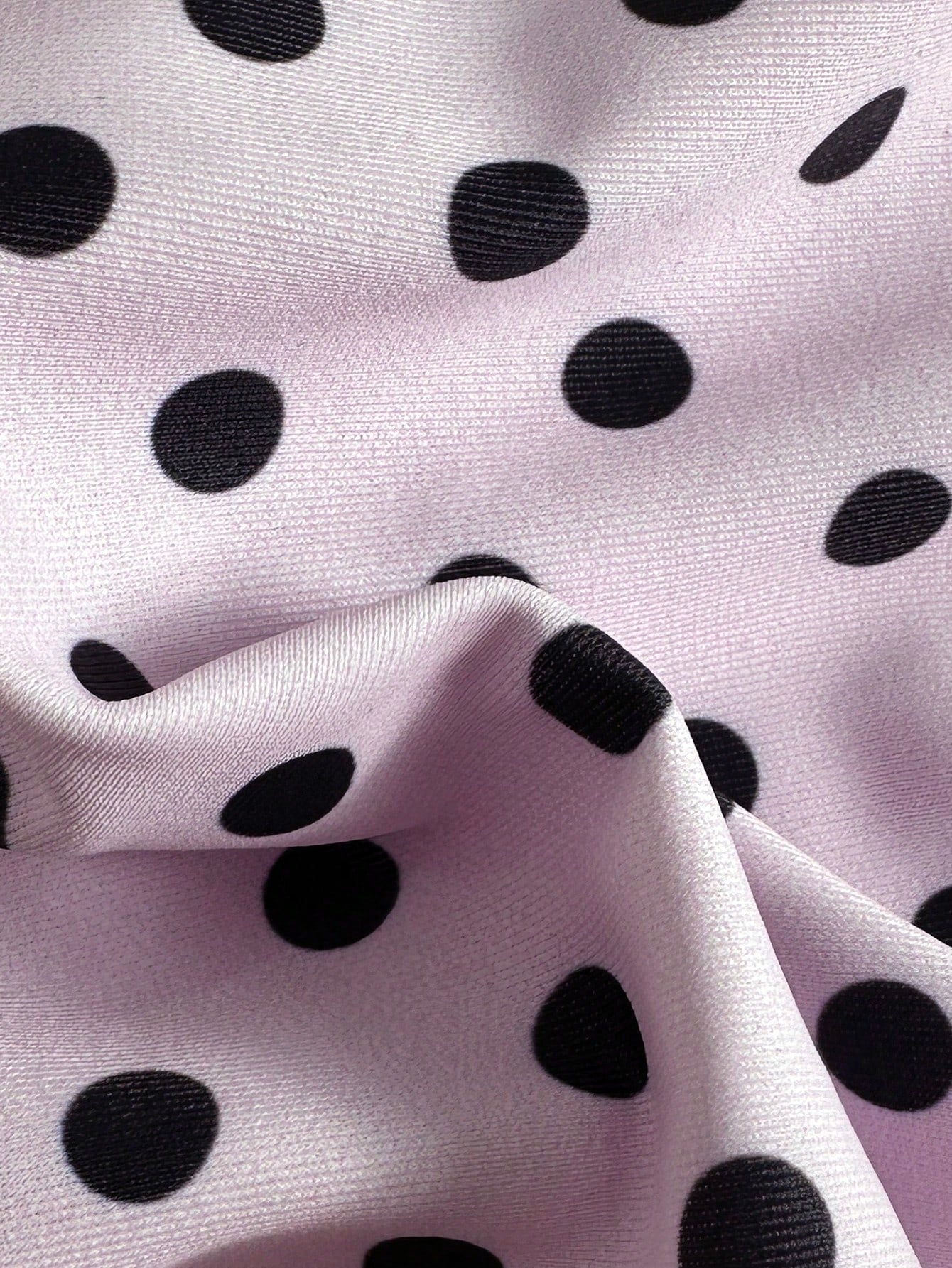 Polka Dot Print Twist Front One-Piece Swimsuit