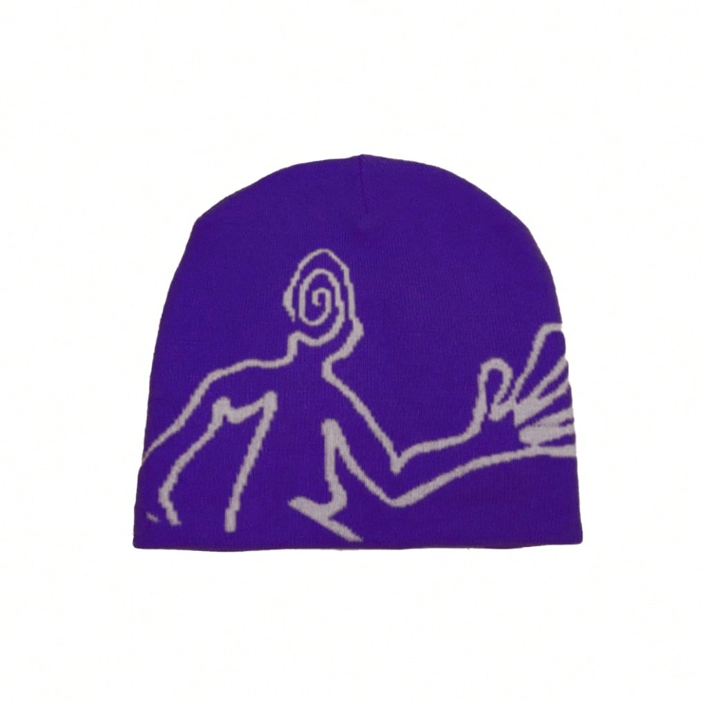 Abstract Modern Art Spiral Knit Hat Street Fashion