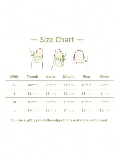 Anime 10pcs Y2K Heart & Star Press-On Nails