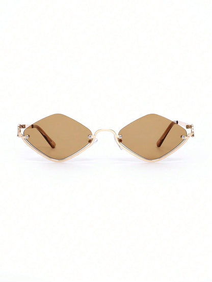 Women’s Metal Half-Frame Square Stylish Eyewear