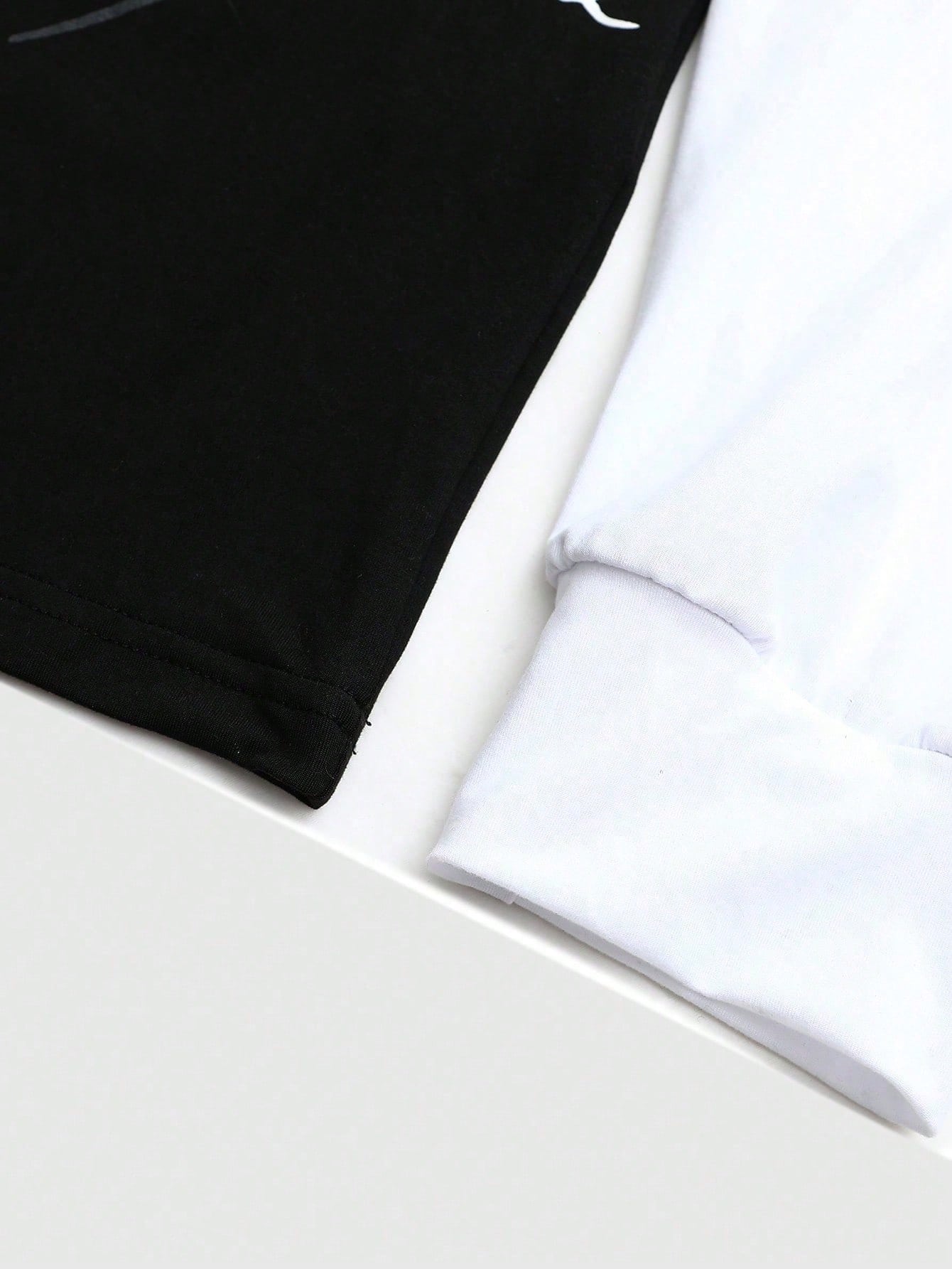 Dark Style Thorn Angel 2-in-1 Loose Long Sleeve Tee