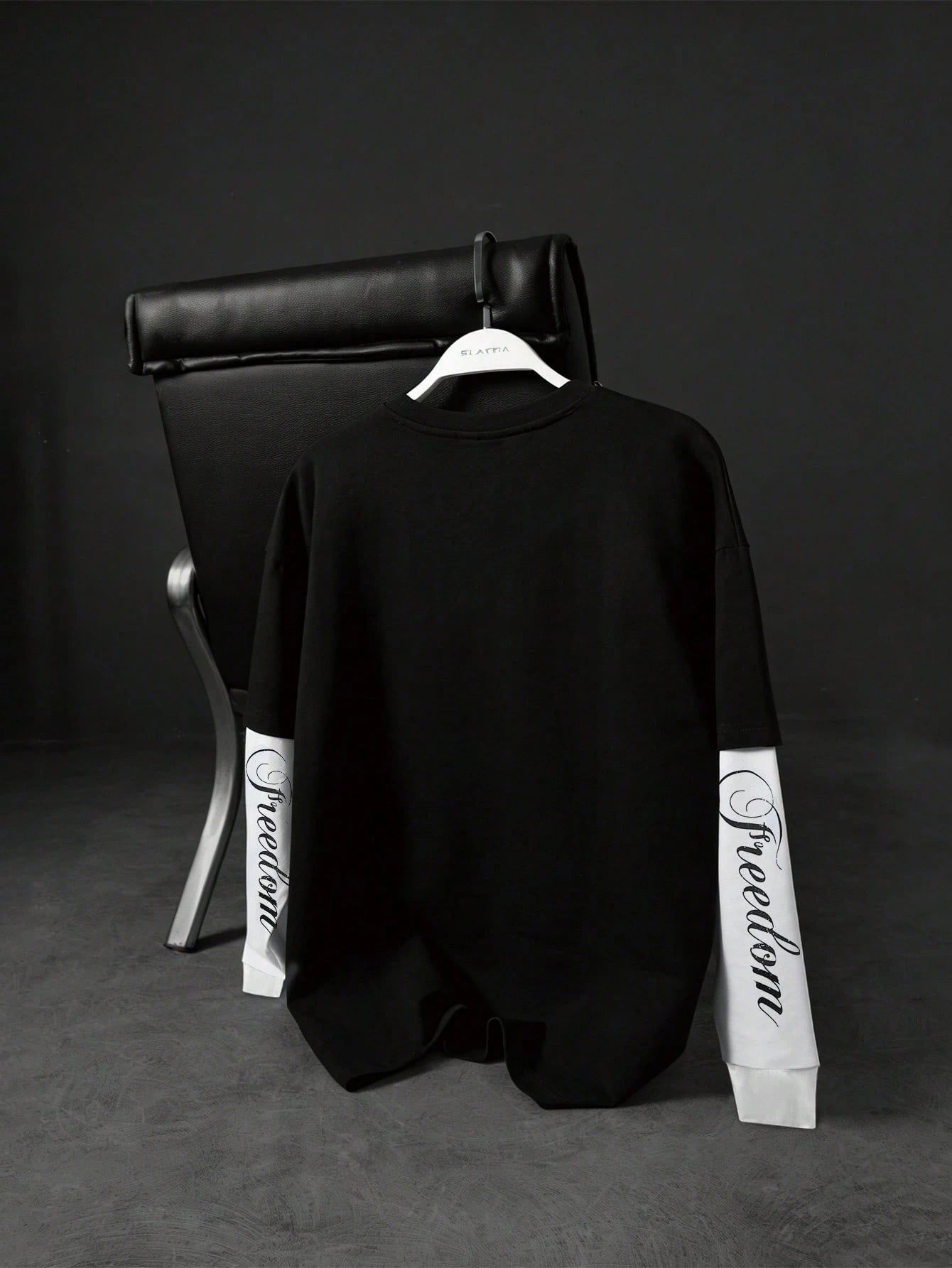 Dark Style Thorn Angel 2-in-1 Loose Long Sleeve Tee