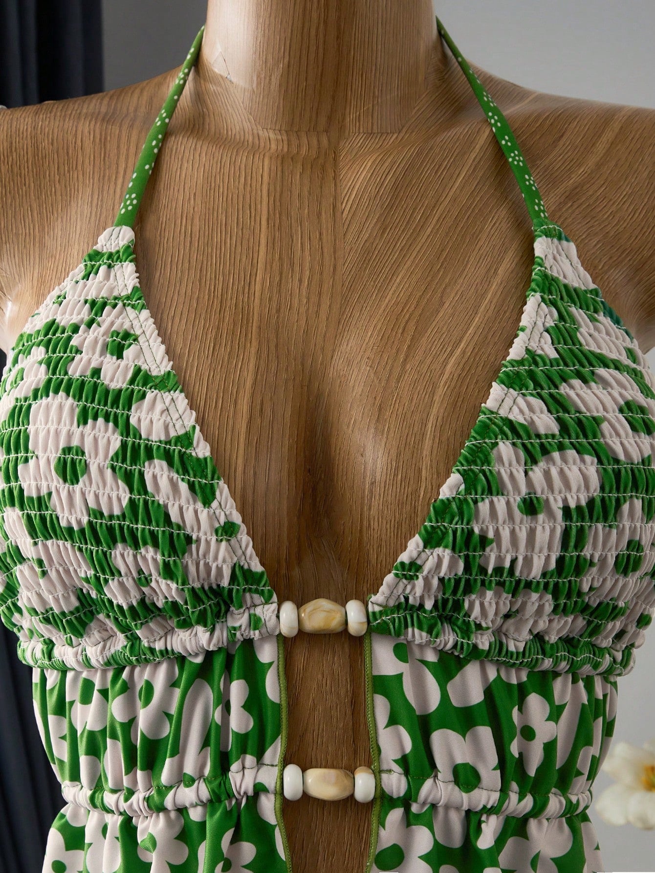 Floral Camisole & Drawstring Swim Shorts Set