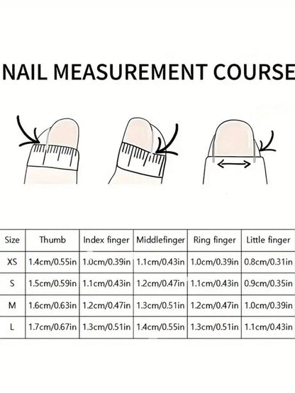 Handmade Purple French Glitter Oval Press-On Nails