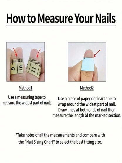 Handmade Purple French Glitter Oval Press-On Nails