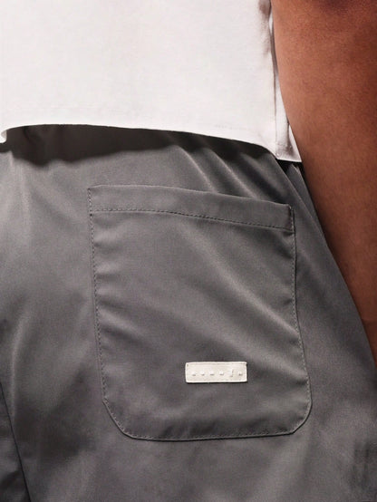 Relaxed Nylon Bunny Logo Shorts