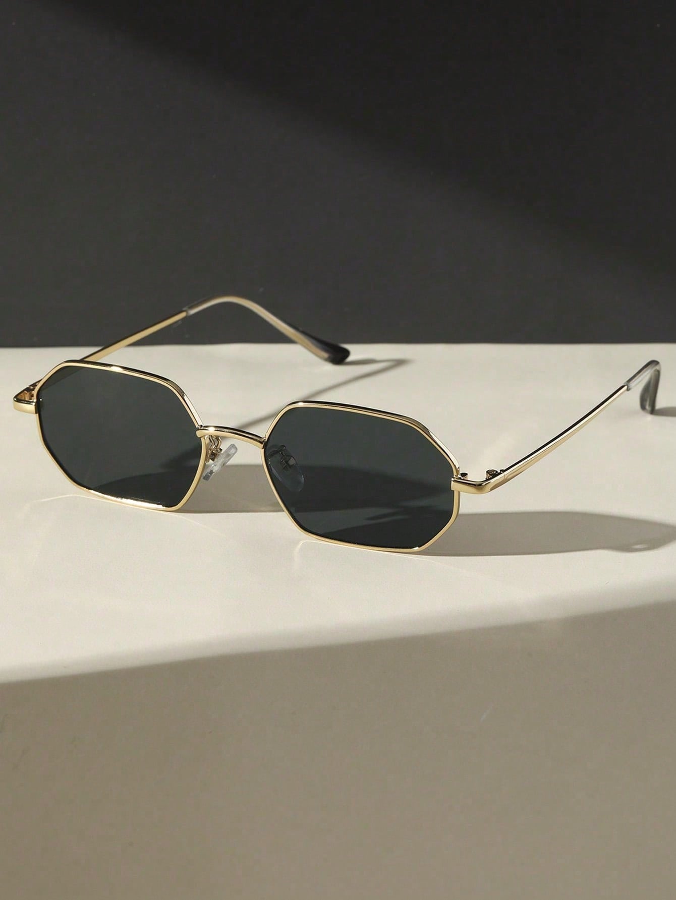 Geometric Metal Frame Y2K Gradient Lens Glasses