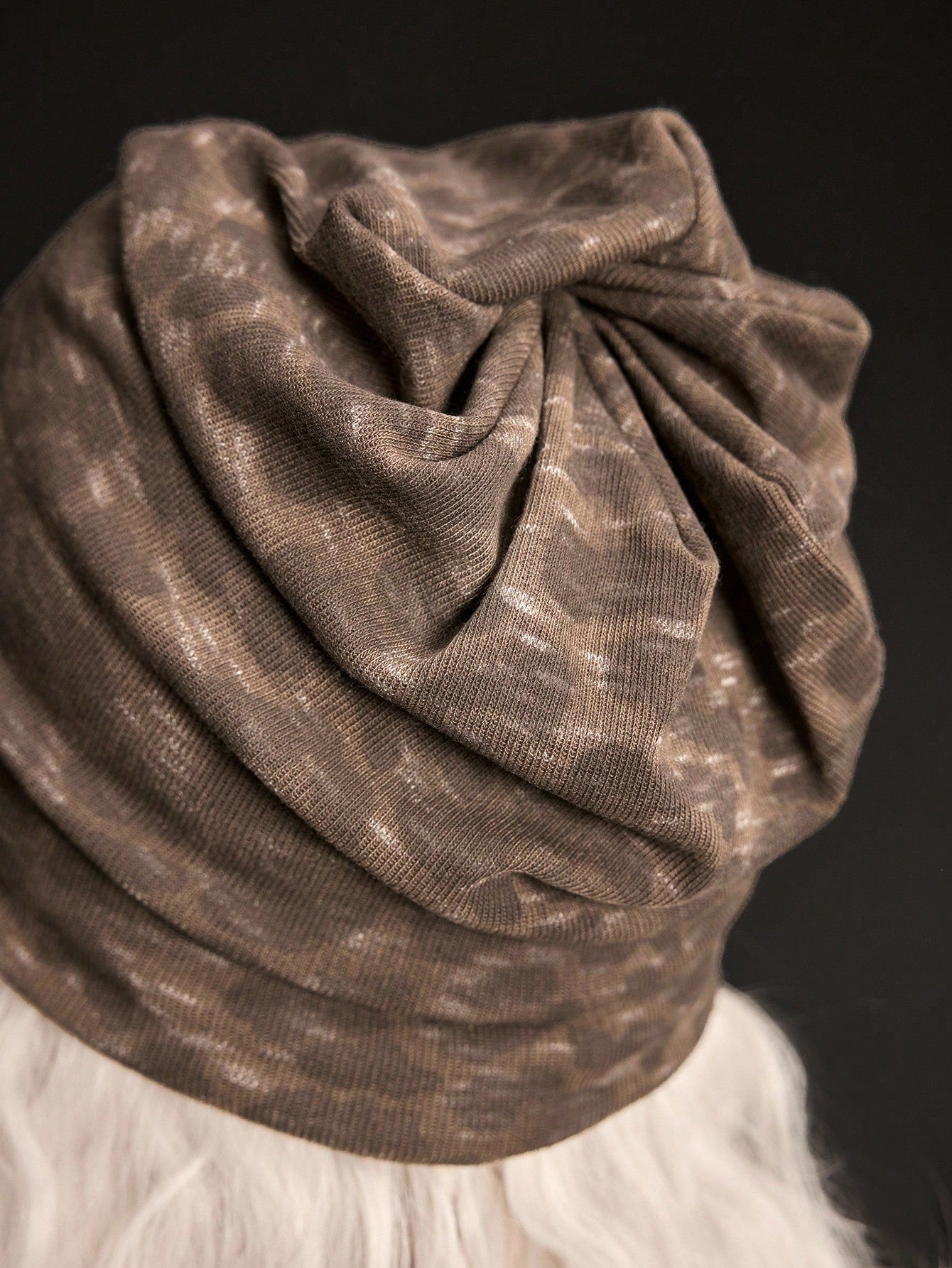 Retro Leopard Print Stacking Brimless Hat