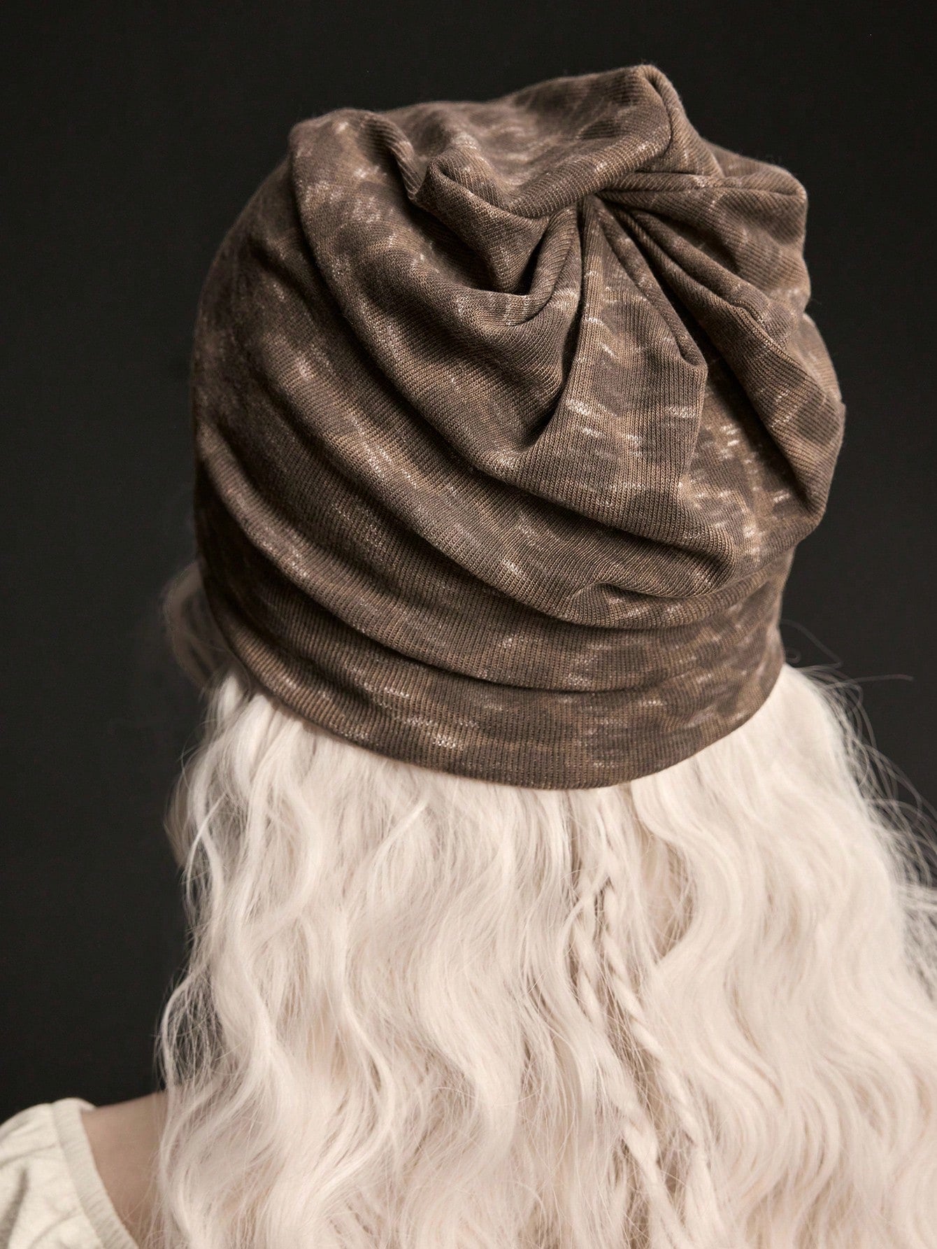 Retro Leopard Print Stacking Brimless Hat