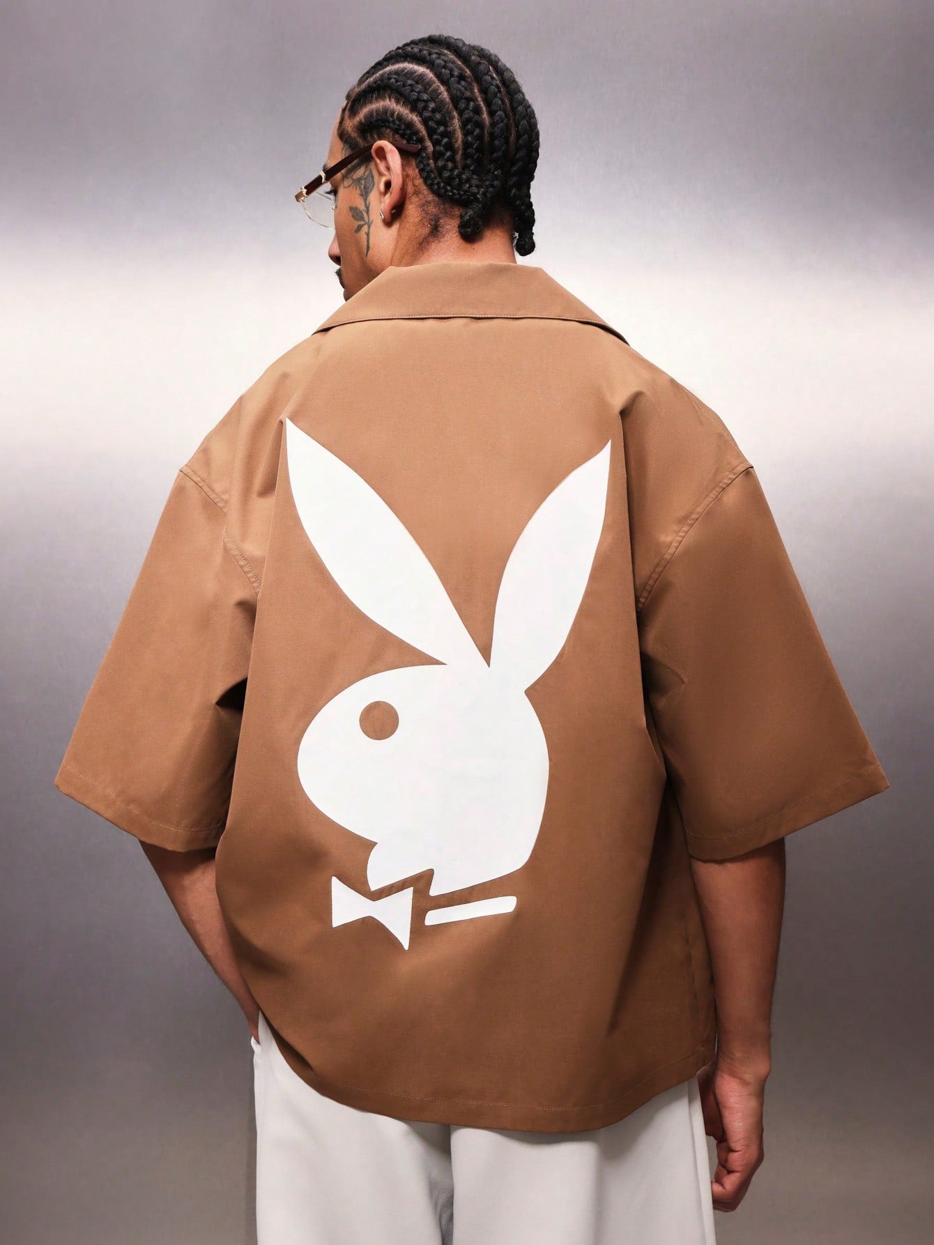 PLAYBOY X SUMWON Men’s Cropped Reviere Collar Shirt