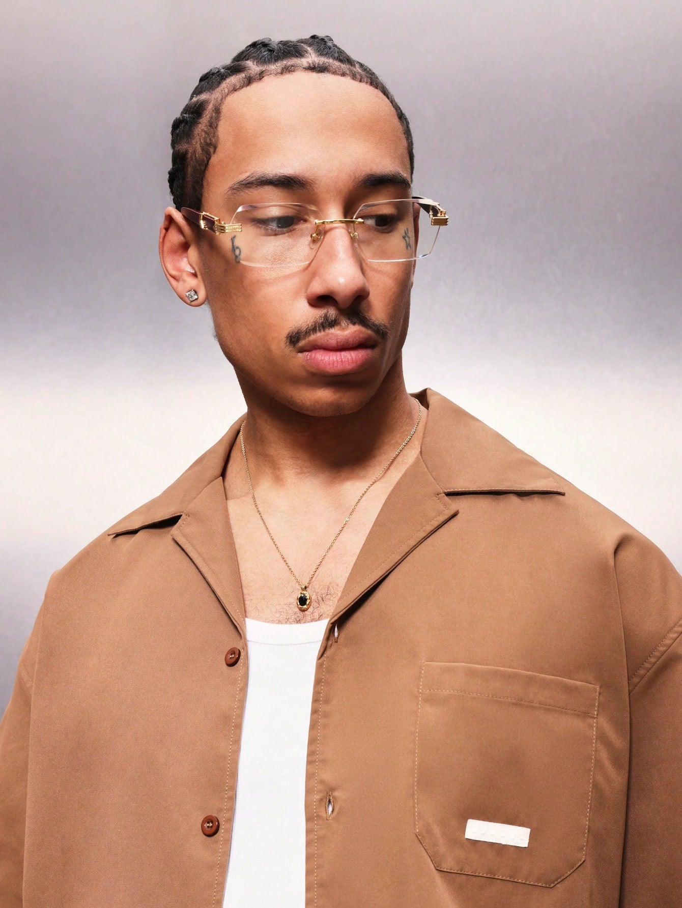 PLAYBOY X SUMWON Men’s Cropped Reviere Collar Shirt