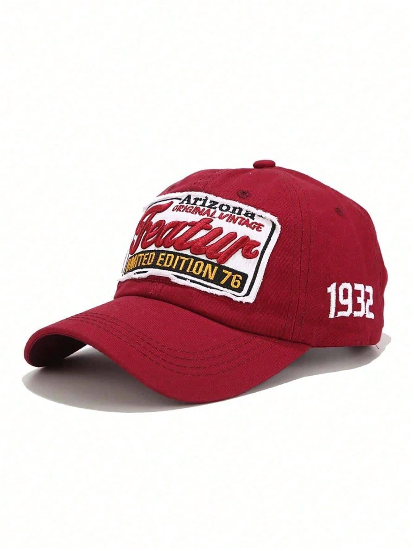 Letter Embroidered Adjustable Baseball Cap