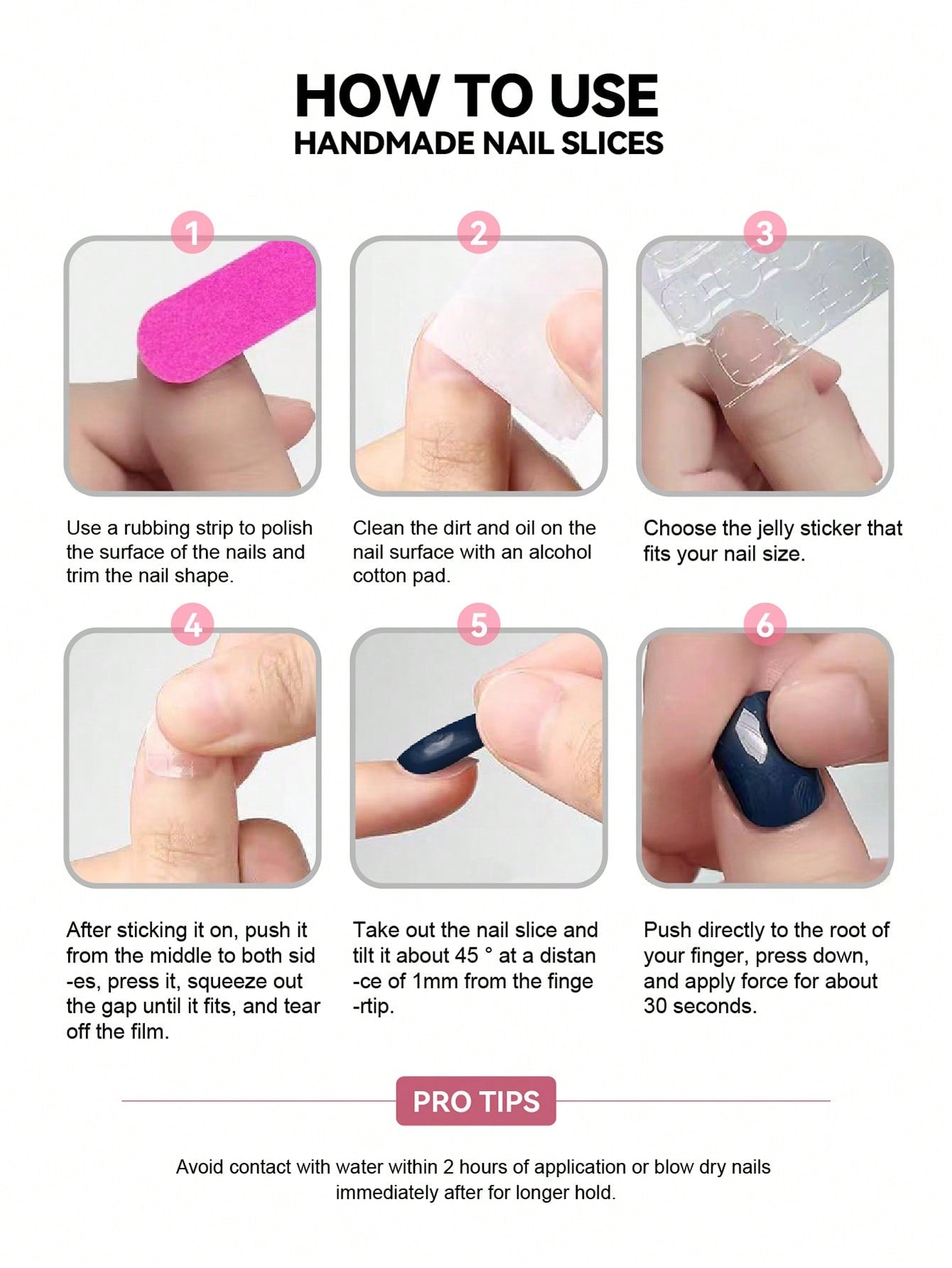 10pcs Handmade Pink & Green Floral Press-On Nails