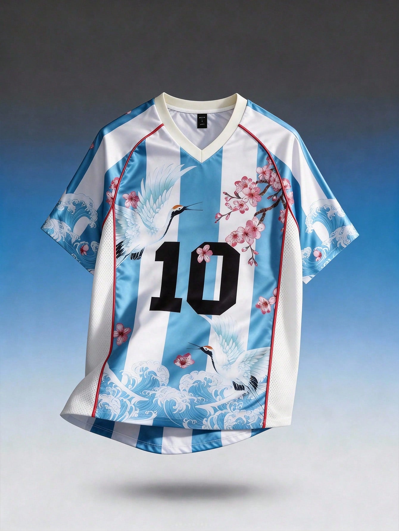 Men Mesh Patchwork Short Sleeve Jersey