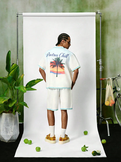Men’s Tropical Graphic Loose Fit Vacation Set