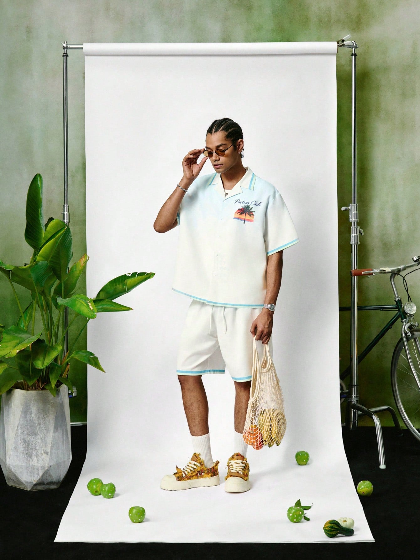 Men’s Tropical Graphic Loose Fit Vacation Set