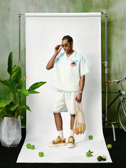 Men’s Tropical Graphic Loose Fit Vacation Set