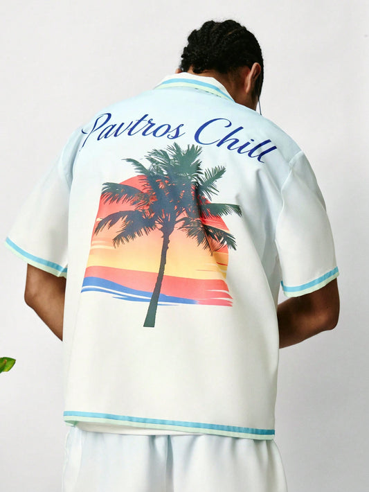 Men’s Tropical Graphic Loose Fit Vacation Set
