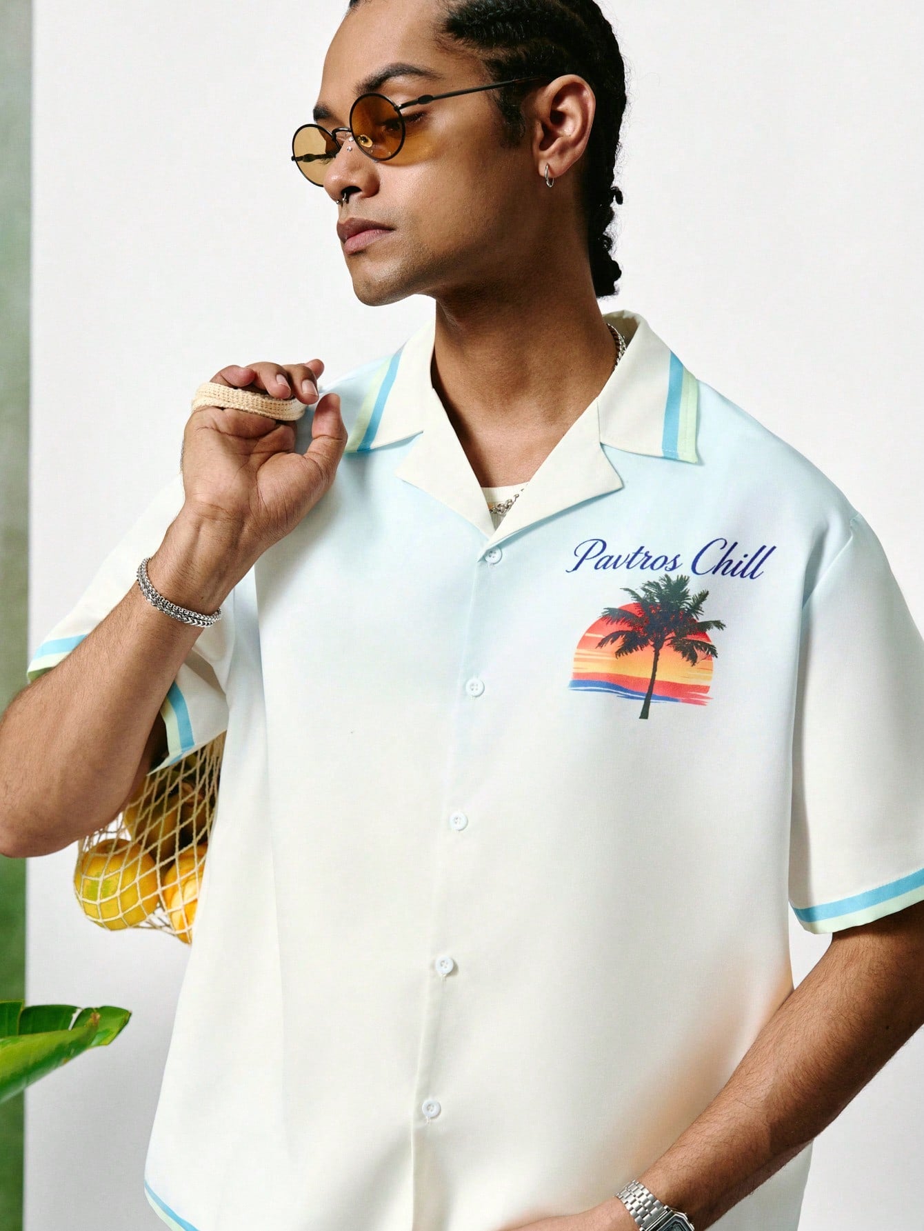 Men’s Tropical Graphic Loose Fit Vacation Set