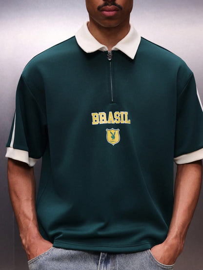 Brasil Logo Forest Green Bunny Polo Shirt