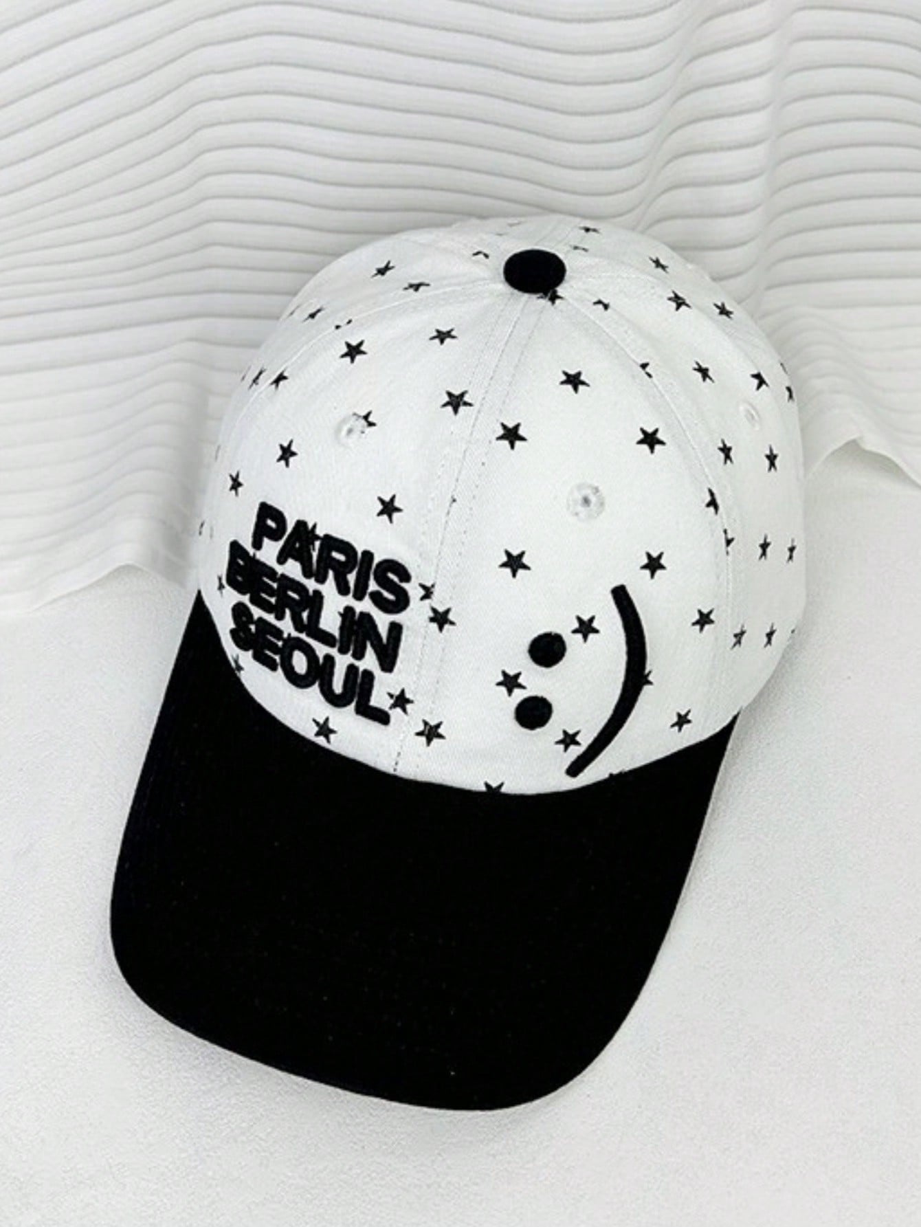 Retro Polka Dot Embroidered Letter Baseball Cap